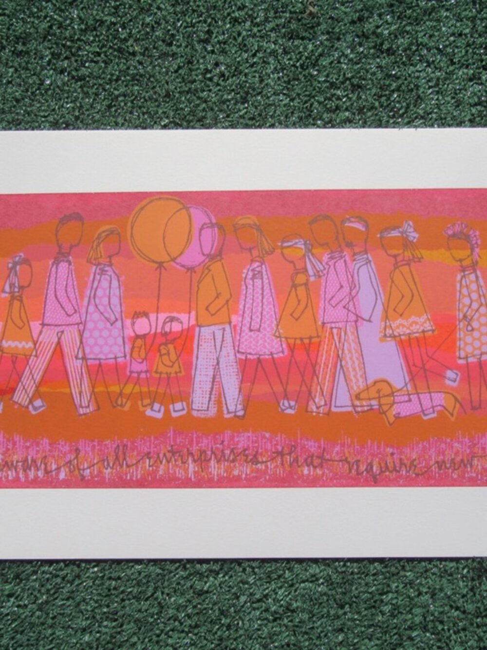 Veva Porter Beware Enterprises 20" x 11" Serigraph Signed Numbered MCM Art Print